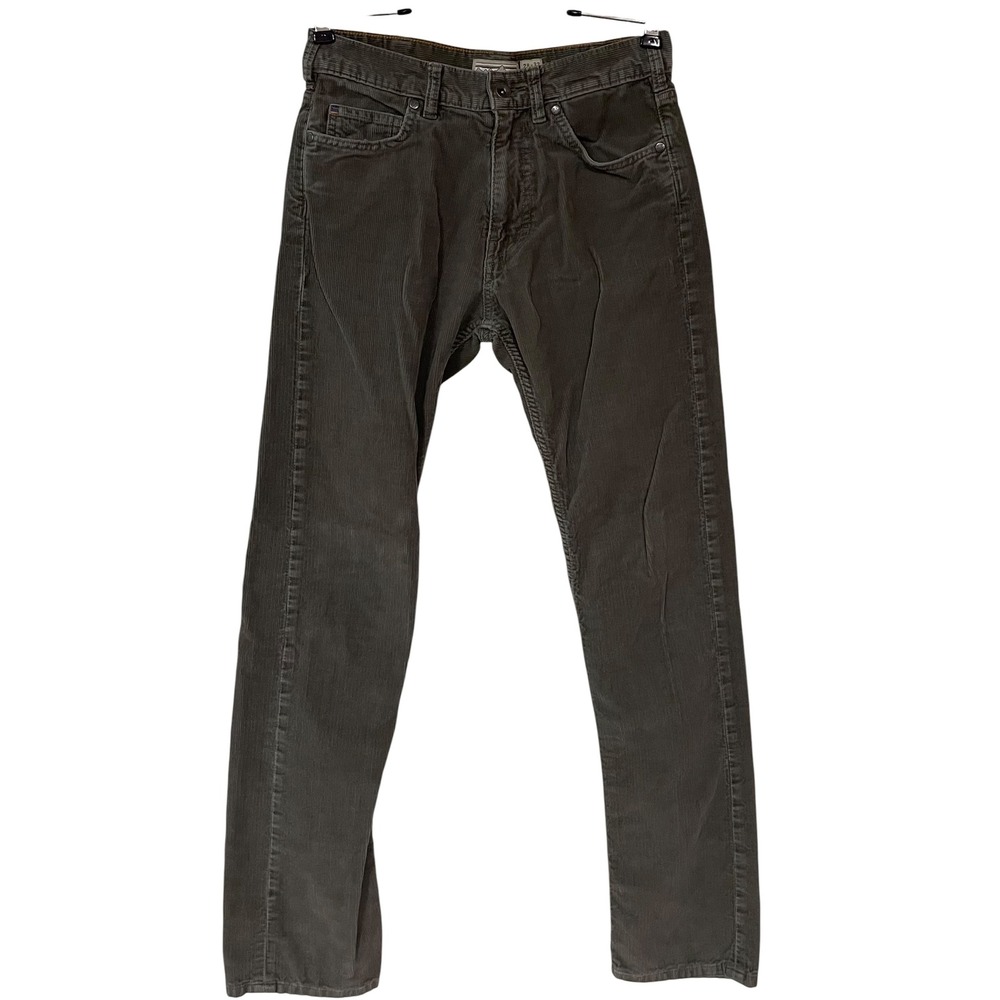 Patagonia Mens Gray Corduroy Straight Leg Pants Organic Cotton Career Hike 28x32
